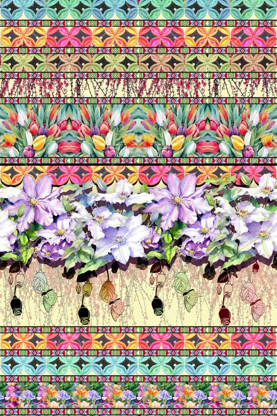 波西米亚  民族 传统印花华亿平台图片