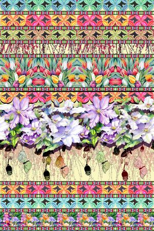 波西米亚  民族 传统印花华亿平台图片