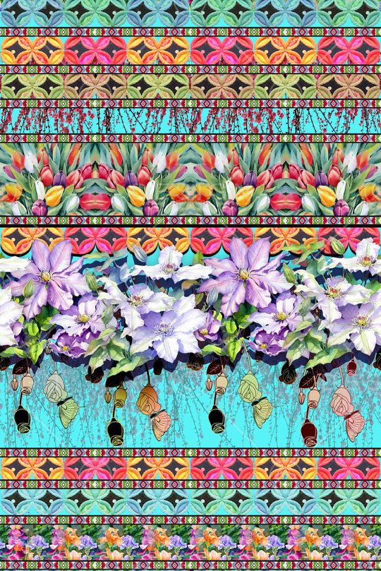 波西米亚  民族 传统印花华亿平台图片