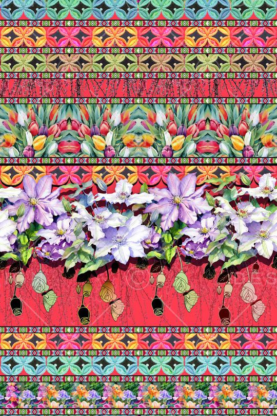 波西米亚  民族 传统印花华亿平台图片