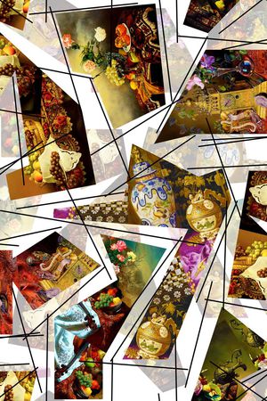 花卉静物印花华亿平台图片