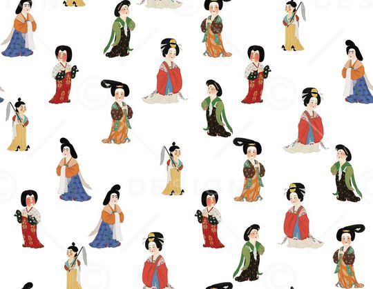 女孩印花华亿平台图片