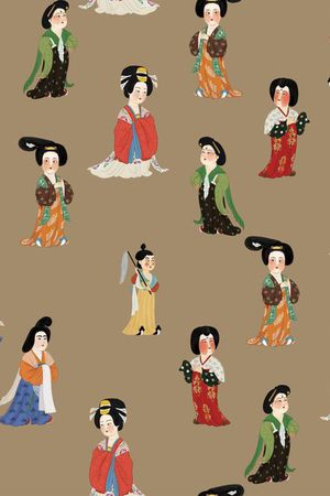 女孩印花华亿平台图片