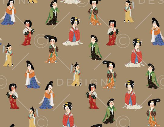 女孩印花华亿平台图片