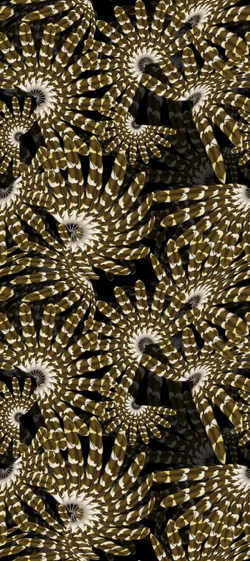 425444-时尚	复古羽毛变形层次数码印花