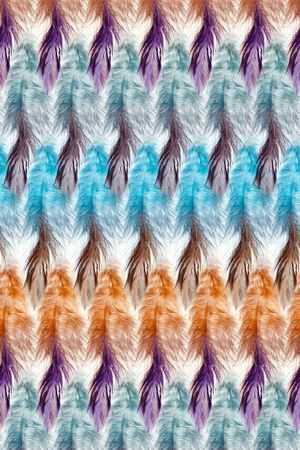 羽毛印花华亿平台图片