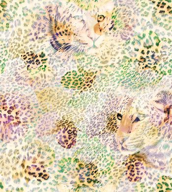 425572-彩色 豹纹 豹子头