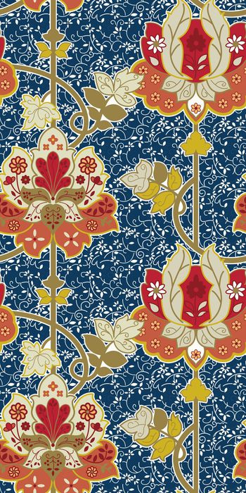 425586-莫里斯传统女装家纺通用数码印花