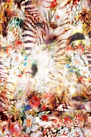 丛林混搭印花华亿平台图片