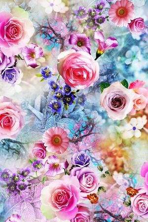 小清新清爽印花华亿平台图片