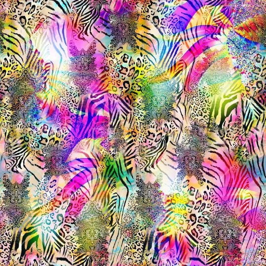 彩色豹纹印花华亿平台图片