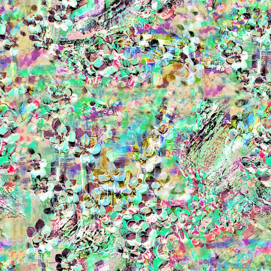 抽象色块印花华亿平台图片