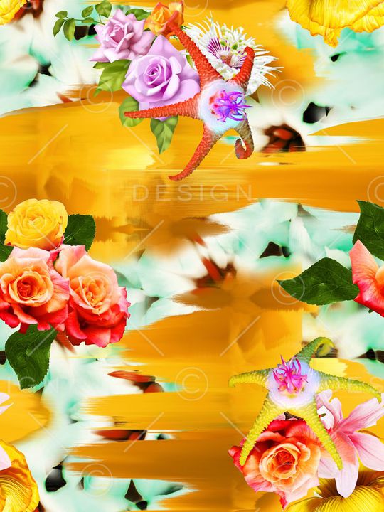 花鸟印花华亿平台图片