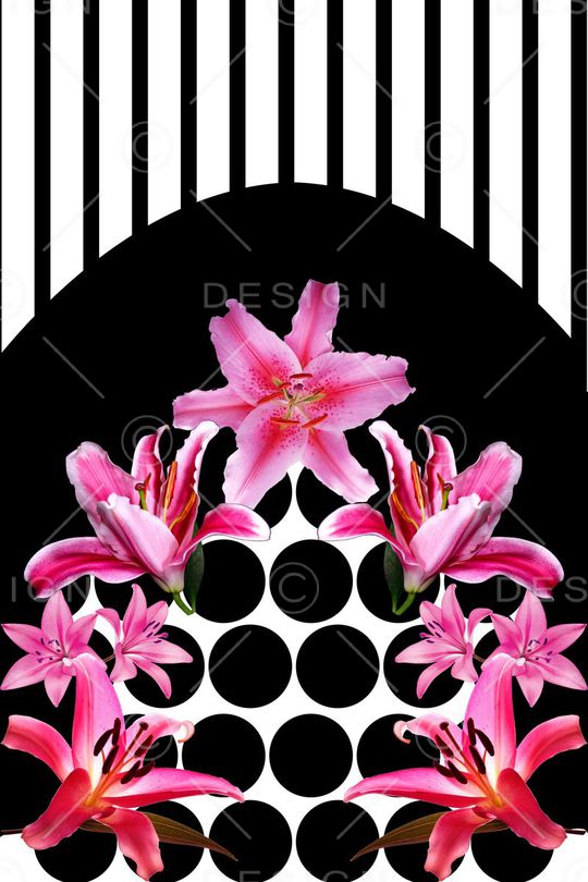 百合花印花华亿平台图片