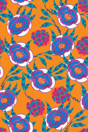 传统装饰花卉印花华亿平台图片