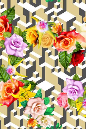 几何印花华亿平台图片