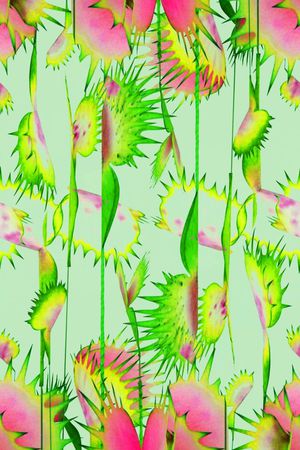 攀藤植物印花华亿平台图片