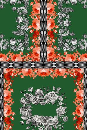 复古印花华亿平台图片