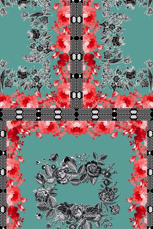 花卉印花华亿平台图片