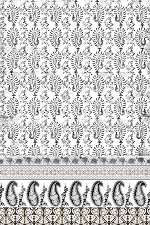 单边民族腰果佩斯利印花华亿平台图片