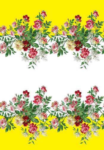 手绘花印花华亿平台图片