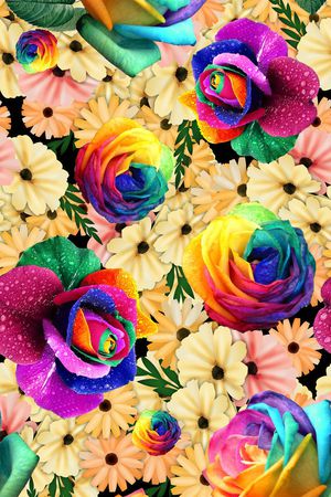 花卉印花华亿平台图片