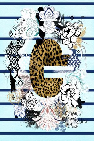 几何条纹印花华亿平台图片