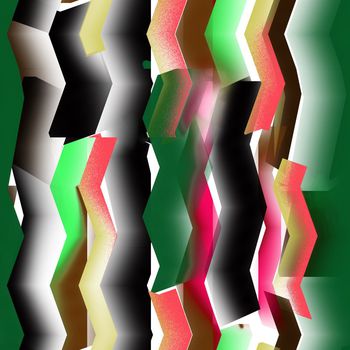 426262-女装满版数码印花彩条几何波浪纹多彩