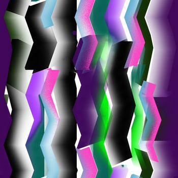 426263-女装满版数码印花彩条几何波浪纹多彩