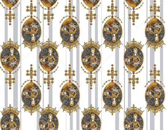 宫廷风印花华亿平台图片