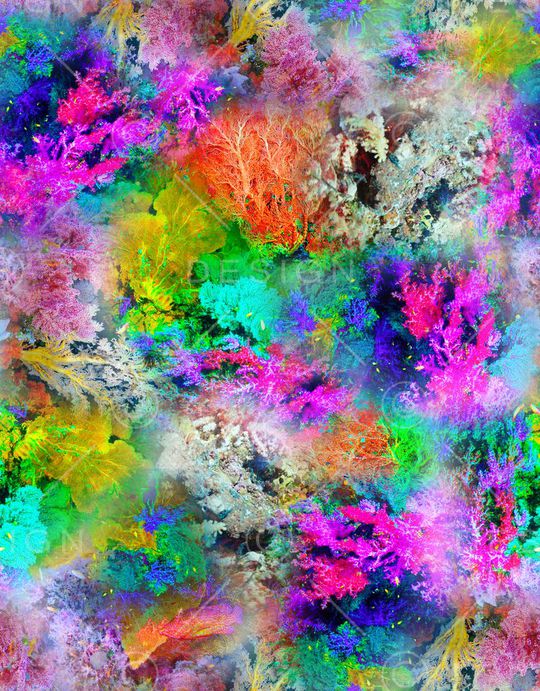 珊瑚印花华亿平台图片