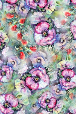 手绘素雅印花华亿平台图片