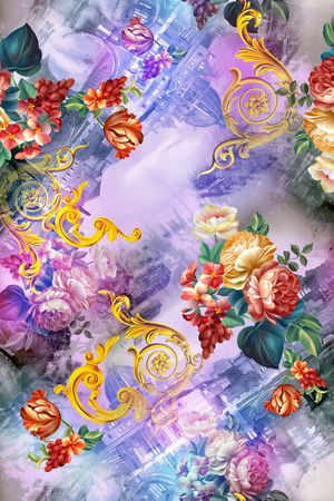 欧式印花华亿平台图片