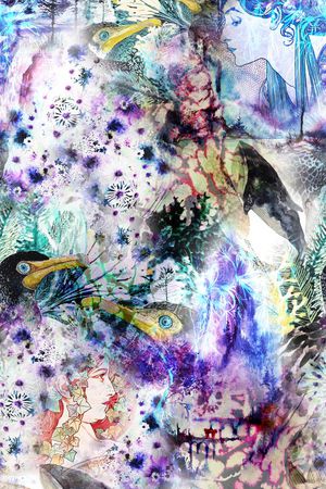 抽象印花华亿平台图片