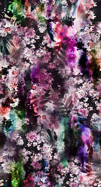 426429-暗色 动感抽象色彩 油画小碎花 服