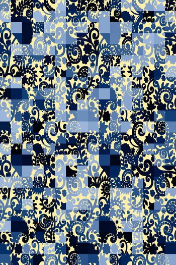 426441-方格佩斯里纹