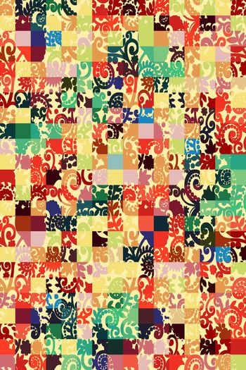 426443-方格佩斯里纹