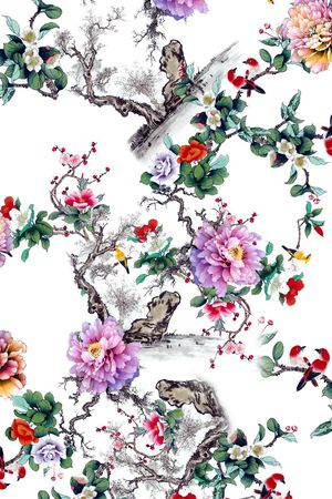 复古印花华亿平台图片