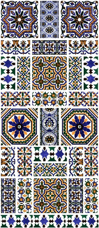 426572-欧洲复古图案瓷砖陶瓷花纹拼接组合女