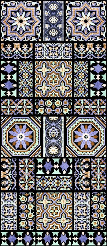 426573-欧洲复古图案瓷砖陶瓷花纹拼接组合女