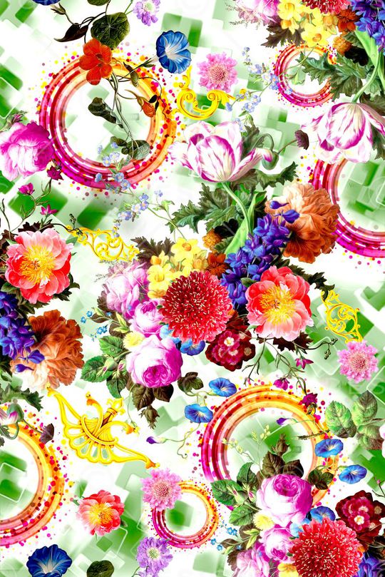 彩色环印花华亿平台图片