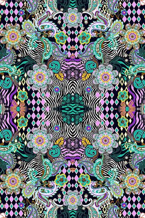 民族风印花华亿平台图片