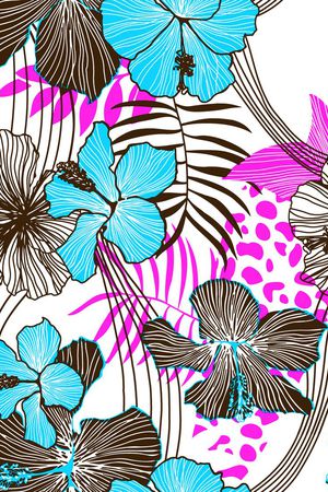 时尚印花  面料华亿平台   数码华亿平台印花华亿平台图片