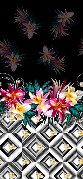 热带植物印花华亿平台图片