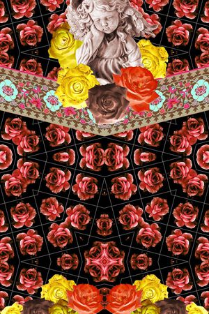 花卉印花华亿平台图片