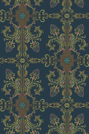 宫廷复古印花华亿平台图片