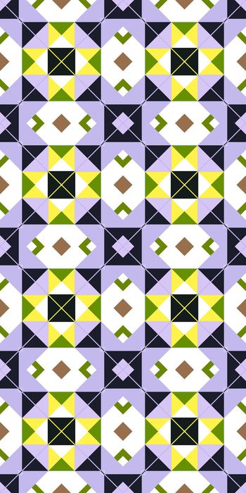 426921-几何三角图形组合男装格子女装连衣裙