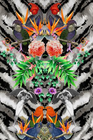 豹纹印花华亿平台图片