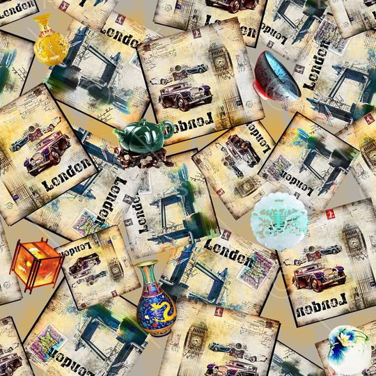 复古印花华亿平台图片