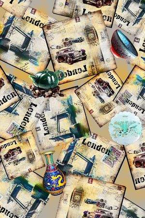 复古印花华亿平台图片